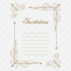 Vintage calligraphy frame