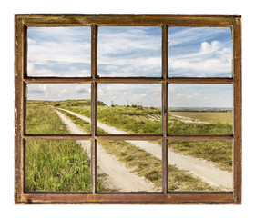 prairie road window abstract