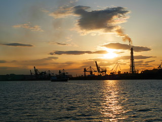 鹿島臨海工業地帯夕景
