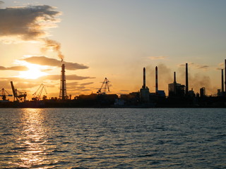 鹿島臨海工業地帯夕景
