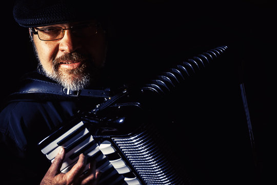 Accordion Player Portrait