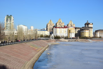 Naklejka premium View in Astana, capital of Kazakhstan