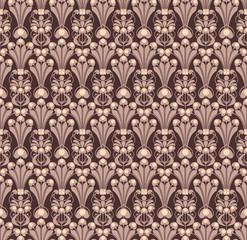 Vector illustration. Beautiful seamless pattern with lace floral ornament