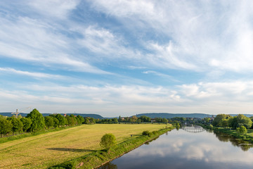 Fluss Weser in Minden