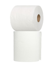 roll of toilet paper isolated on white