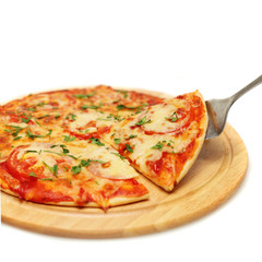 Pizza. Italian Food on White Background