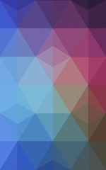Obraz premium Multicolor dark pink, blue polygonal design pattern, which consist of triangles and gradient in origami style.
