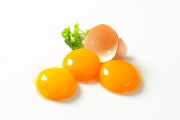 Raw egg yolks