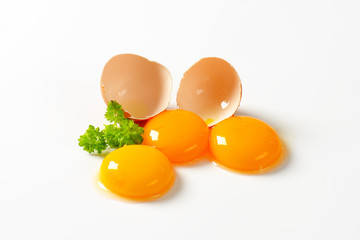 Raw egg yolks