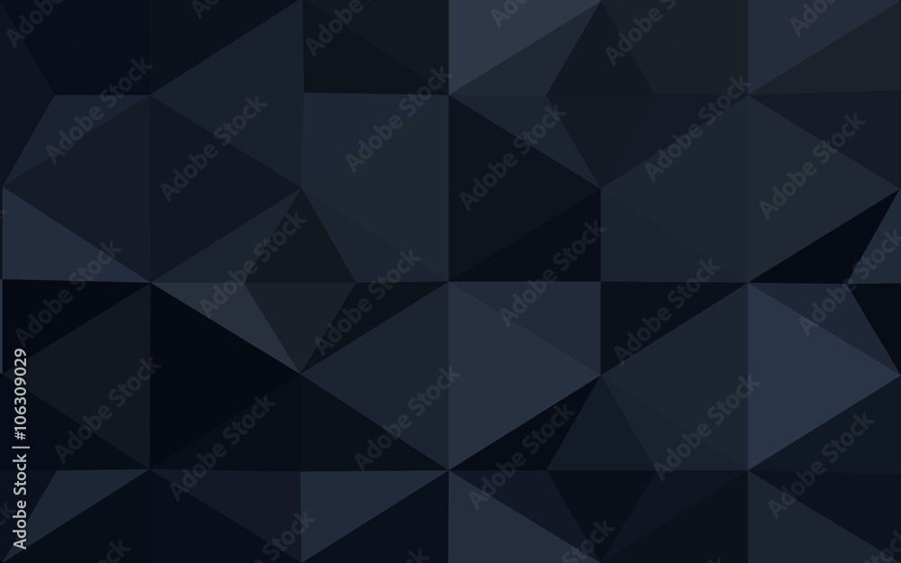 Poster dark gray polygonal design pattern, which consist of triangles and gradient in origami style.