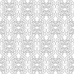 Beautiful vector Print Seamless Pattern. Monochrome Mandala Flowers.