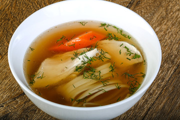 Chicken soup with noodles