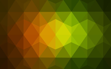 Obraz premium Multicolor red, green polygonal design pattern, which consist of triangles and gradient in origami style.
