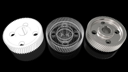 3d gear preparation and printing