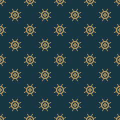 Ship Helm Vector Seamless Pattern