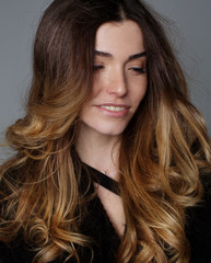 Attractive girl in a studio