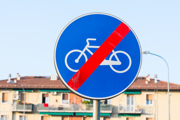 fine pista ciclabile