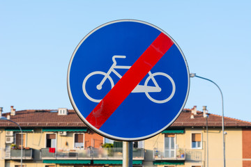 fine pista ciclabile