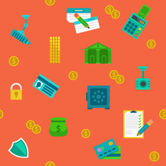 Endless money protection and banking background.