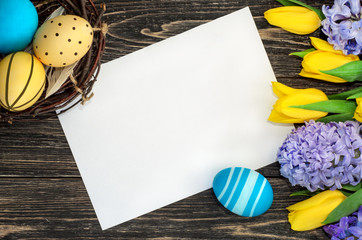 Easter decorations background