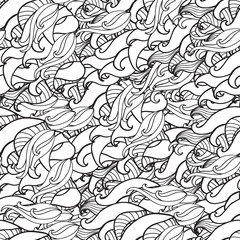 Coloring for adults. Pattern from waves