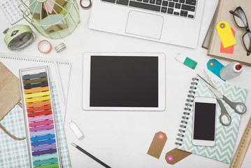 Tablet creative home office hero header image