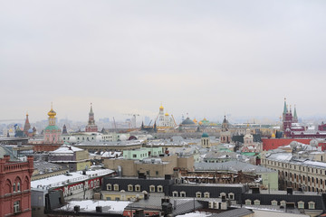 Moscow, Russia - January, 30: view of the center of Moscow, Russia