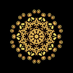 A gold royal pattern for the card or invitation