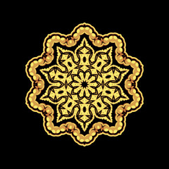 A gold royal pattern for the card or invitation