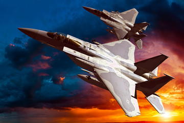 F-15C Eagle 3D illustration model in flight