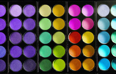 Colorful makeup palette with makeup brush,color filter
