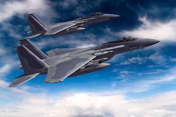 Fototapeta na wymiar F-15C Eagle 3D rendering