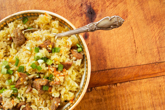 Traditional Uzbek Meal Pilaf 