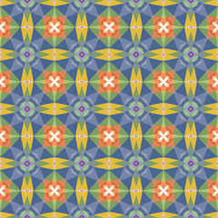 Seamless color mosaic pattern