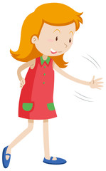 Little girl with happy face