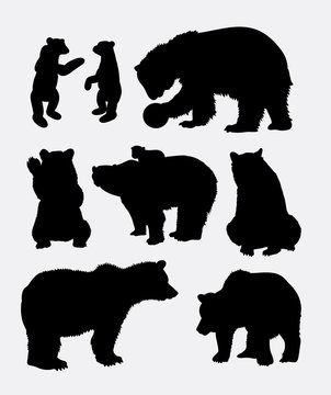 sitting bear silhouette