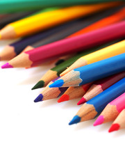 colour pencils isolated on white background