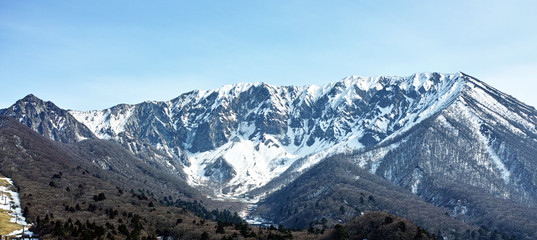 春の大山　北壁