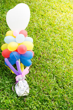 A bouquet of balloons