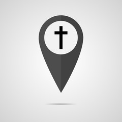 Pointer cross, for cards, vector