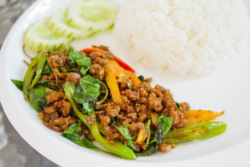Stir-Fried Pork with Basil Leave (Kaprao Moo)