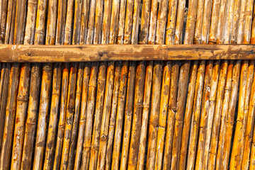 Old striped bamboo background pattern