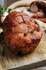 Smoked ham and sausage