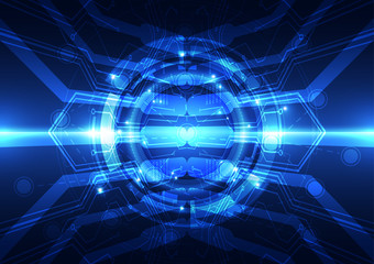 Abstract futuristic digital technology background. Illustration Vector