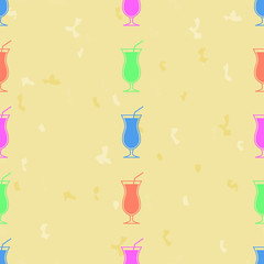 Seamless pattern background alcoholic beverages. Alcohol vector. Alcohol Party
