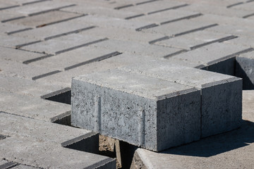 construction of paving stones flooring 