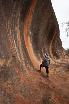 Elachbutting Rock, Western Australia. Little known, although smaller, but just as spectactular as the famous Wave Rock at Hyden.