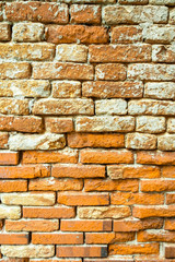 Old red brick wall textures and backgrounds