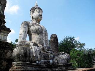 ancient Buddha statue, Sukhotai, Thailand