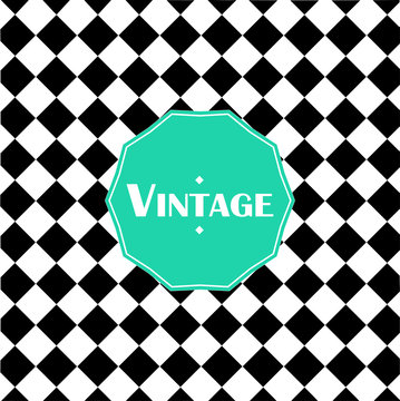 black and white geometric patterns in square